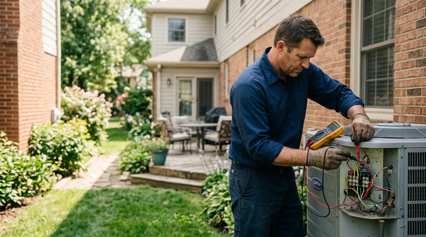 HVAC technician working near El Dorado Springs, MO